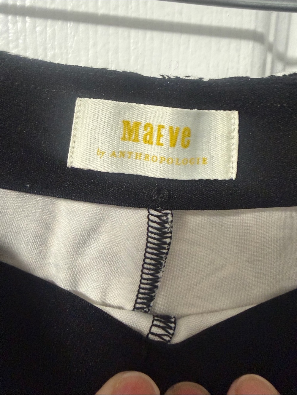 Maeve by Anthropologie The Margot Pants M Black White Geometric Cropped Flare - Picture 8 of 9